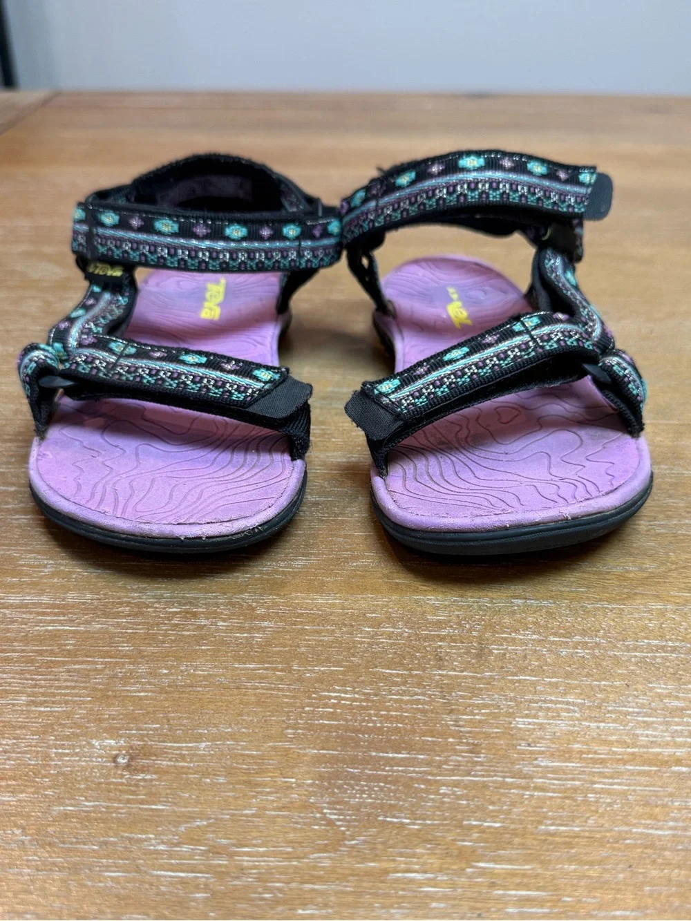 Teva Kids‎ Hurricane Sandal Waterproof Hiking Casual Black Purple Size 13